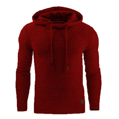 Herren Hoodie mit Strukturmuster und Kapuze