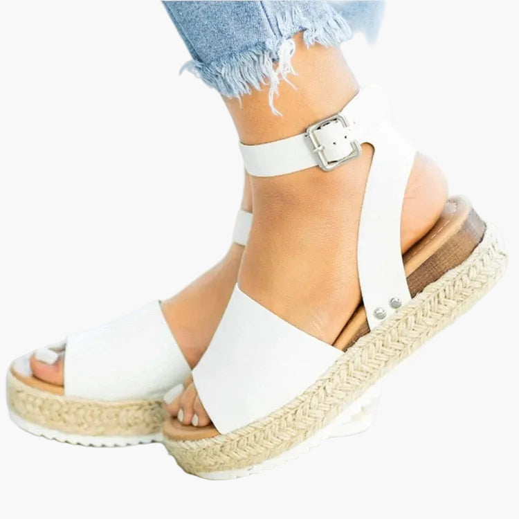 Damen Espadrille Plateau-Sandalen mit Knöchelriemen – Modische Sommerschuhe für Alltag und Urlaub