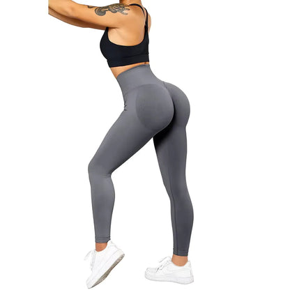 Damen Seamless Sport Leggings mit Push-Up-Effekt – High Waist, Figurformend, Perfekt für Fitness & Alltag
