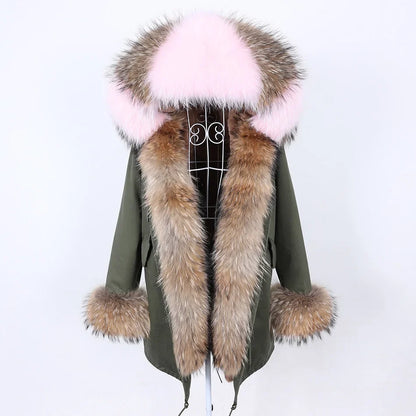 Damen Parka mit Kunstfellbesatz und Kapuze - Wintermantel