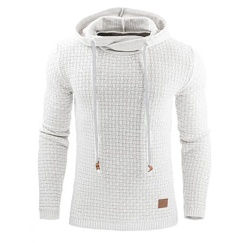 Herren Hoodie mit Strukturmuster und Kapuze