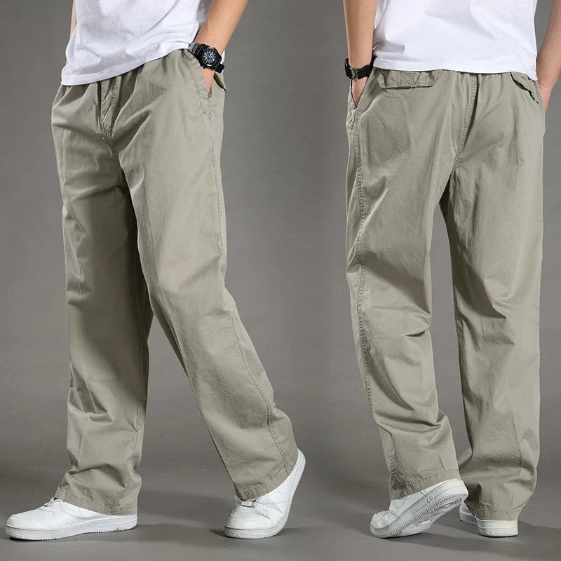 Herren Freizeithose mit Gummibund lockere Passform