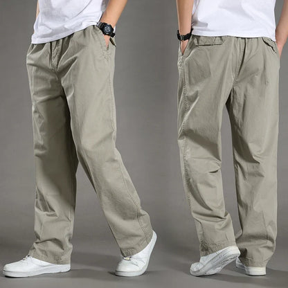 Herren Freizeithose mit Gummibund lockere Passform