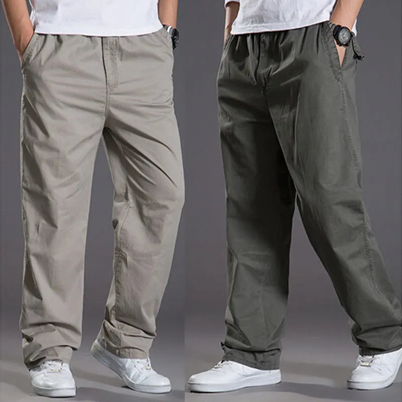 Freizeithose mit Gummibund lockerer Schnitt Herren