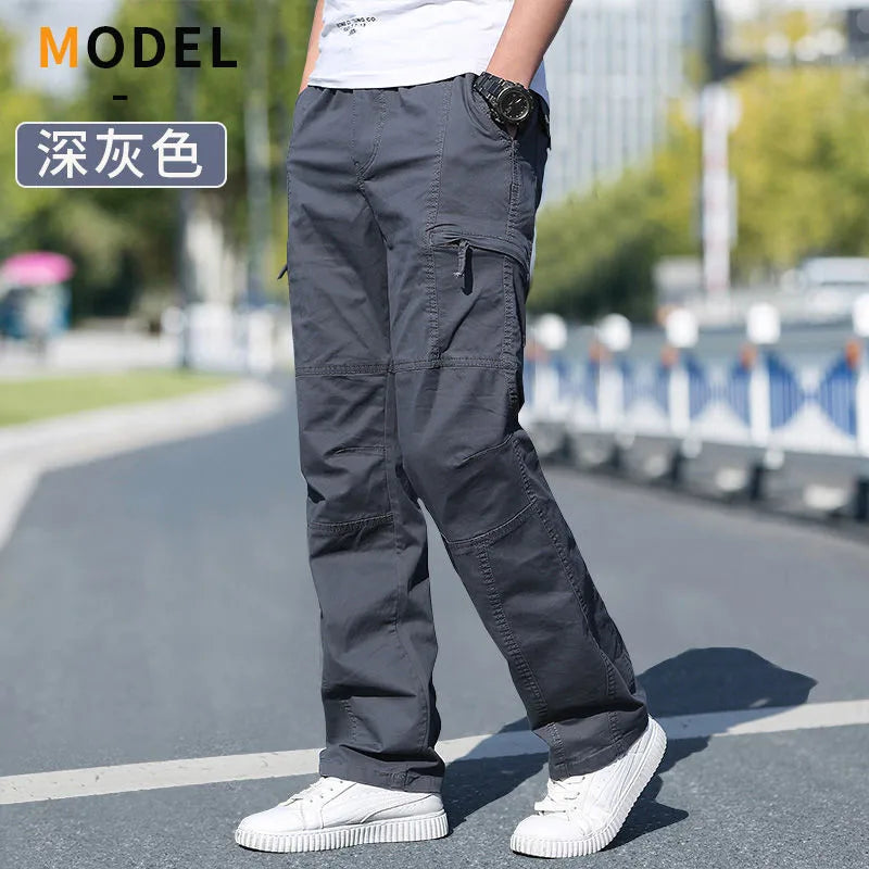 Herren Freizeithose mit Gummibund lockere Passform