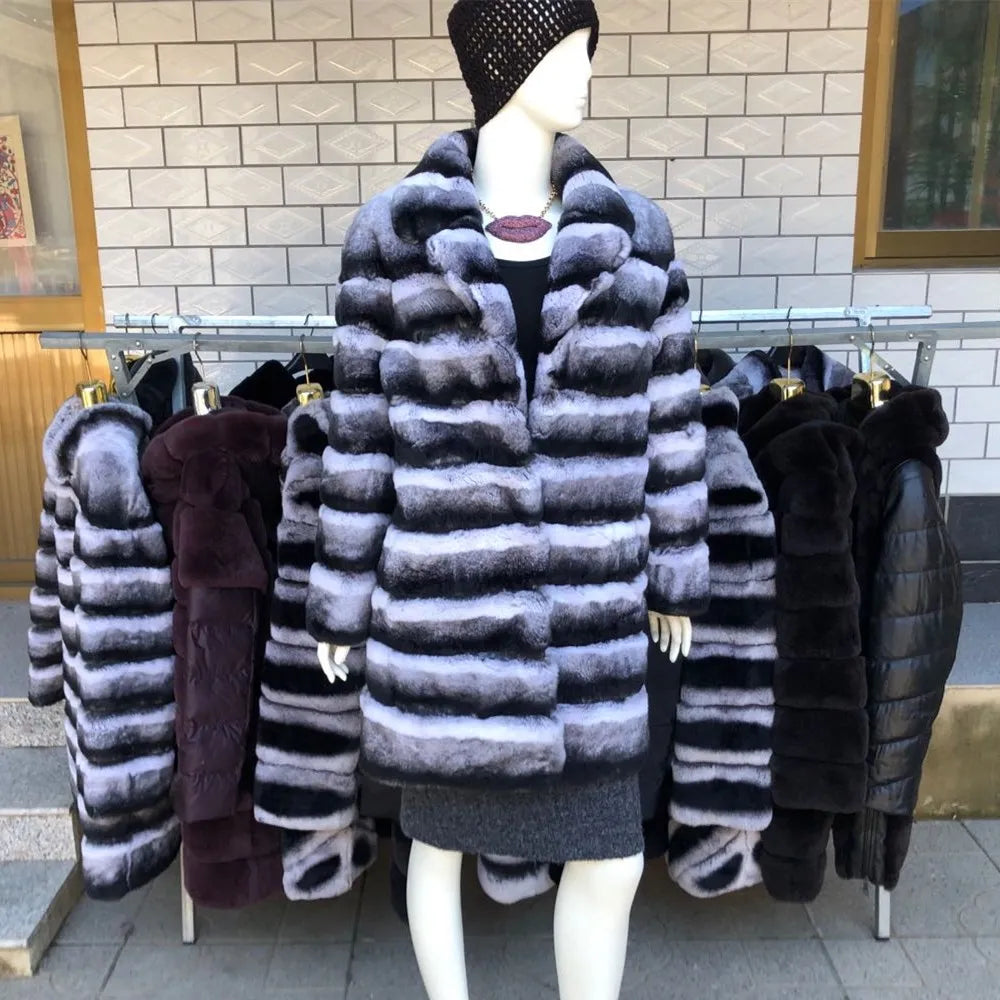 Damen Kapuzen Kunstpelz Mantel Langarm Winterjacke