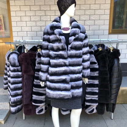 Damen Kapuzen Kunstpelz Mantel Langarm Winterjacke