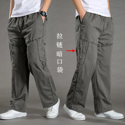 Herren Freizeithose mit Gummibund lockere Passform