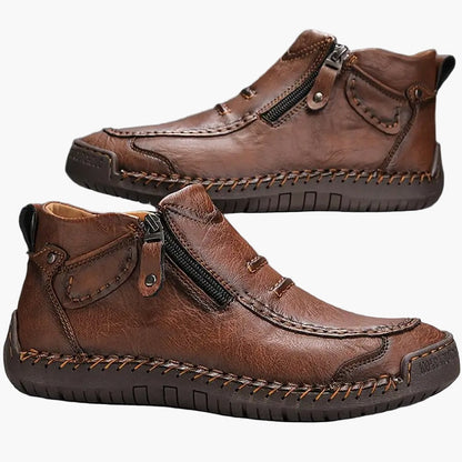 Herren Mokassin-Stiefel für Alltag und Freizeit, ergonomisches Design, bequeme Slipper mit Reißverschluss