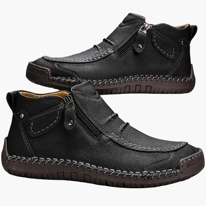 Herren Mokassin-Stiefel für Alltag und Freizeit, ergonomisches Design, bequeme Slipper mit Reißverschluss