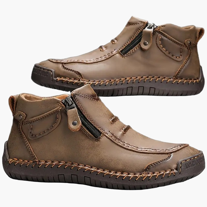 Herren Mokassin-Stiefel für Alltag und Freizeit, ergonomisches Design, bequeme Slipper mit Reißverschluss
