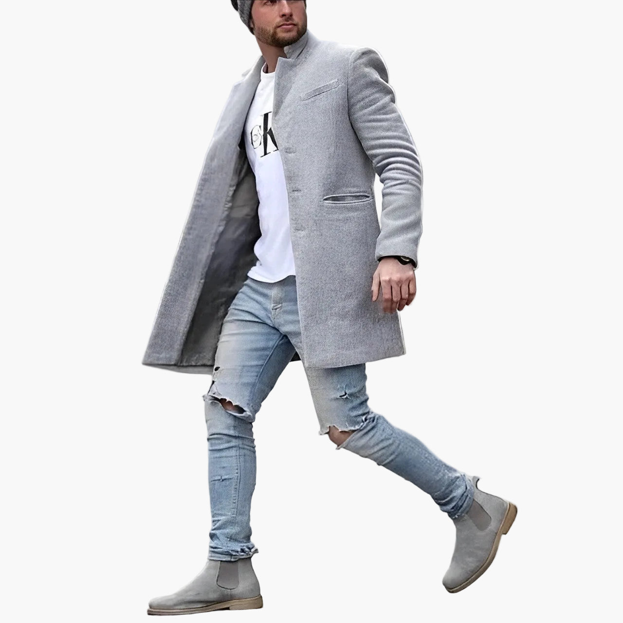 Herren Eleganter Mantel – Modernes, Stilvolles Design für Business & Freizeit