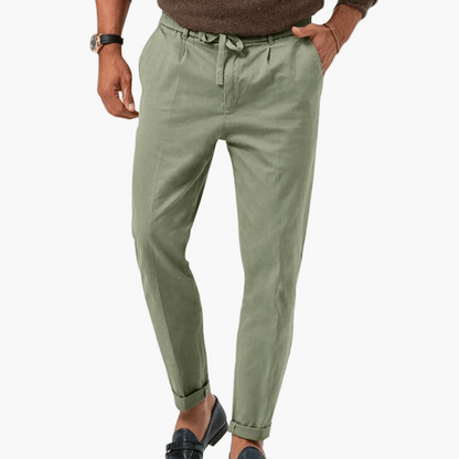 Herren Freizeithose mit elastischem Tunnelzug – Bequemer Smart-Casual-Look für den Alltag