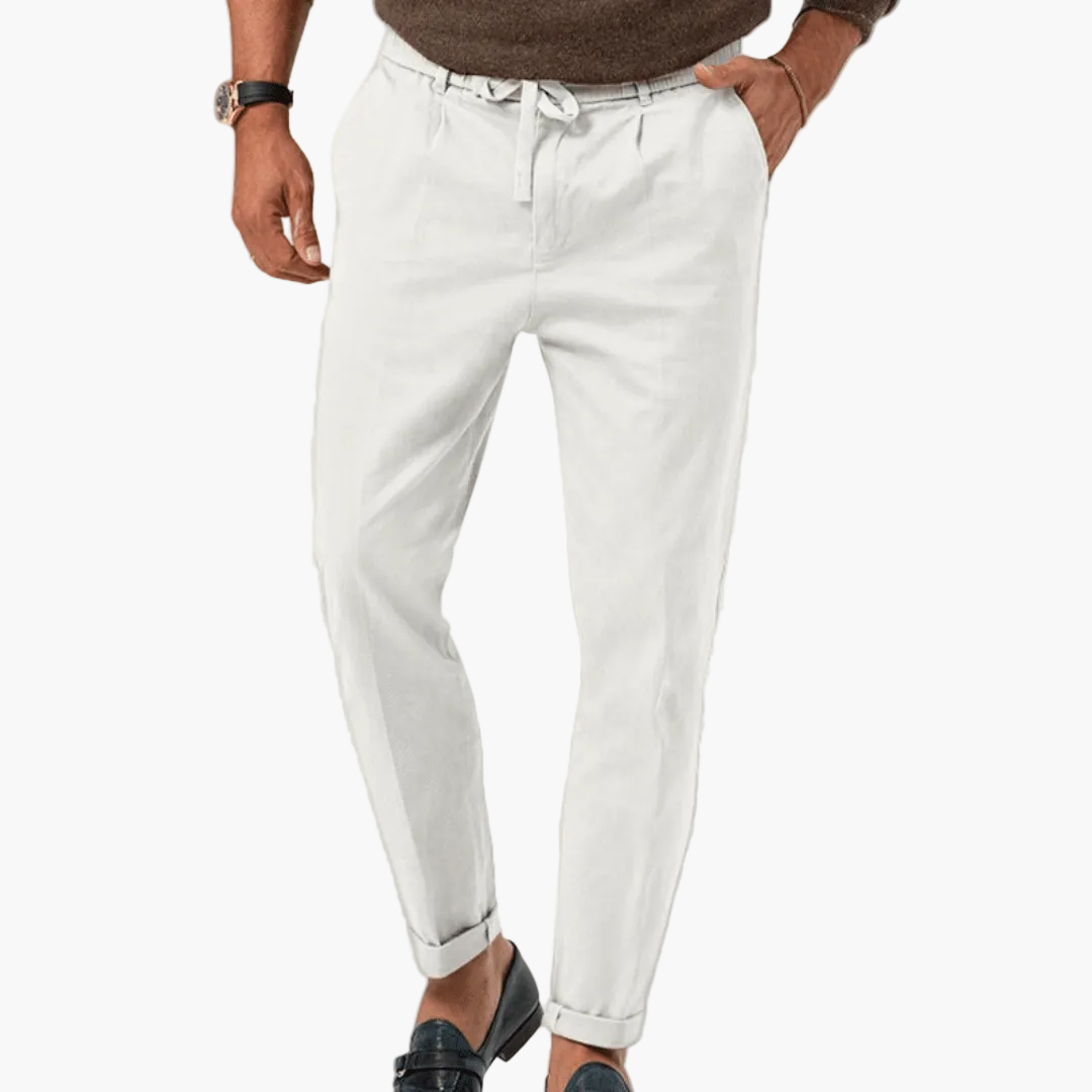 Herren Freizeithose mit elastischem Tunnelzug – Bequemer Smart-Casual-Look für den Alltag