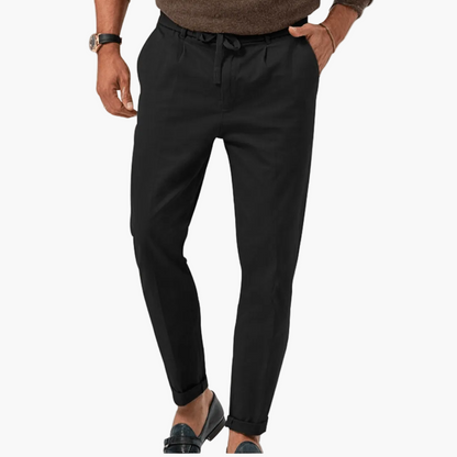 Herren Freizeithose mit elastischem Tunnelzug – Bequemer Smart-Casual-Look für den Alltag