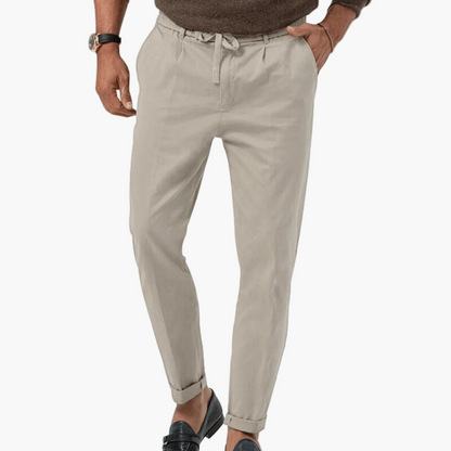 Herren Freizeithose mit elastischem Tunnelzug – Bequemer Smart-Casual-Look für den Alltag