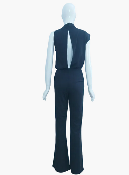 Damen Eleganter Jumpsuit mit weitem Bein – Modernes Outfit für Alltag und Büro