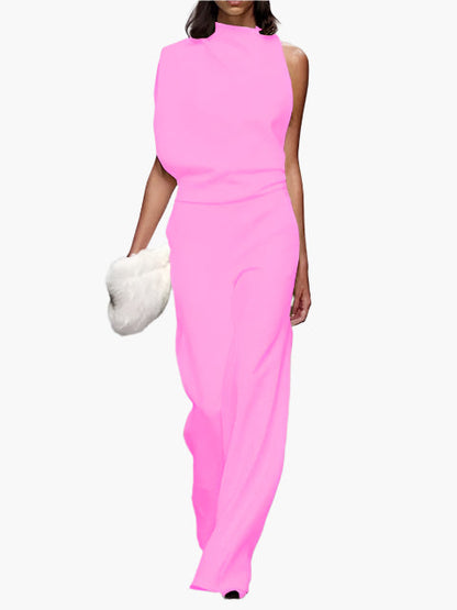Damen Jumpsuit Elegant – Ärmellos, Weites Bein, Perfekt für Büro & Alltag