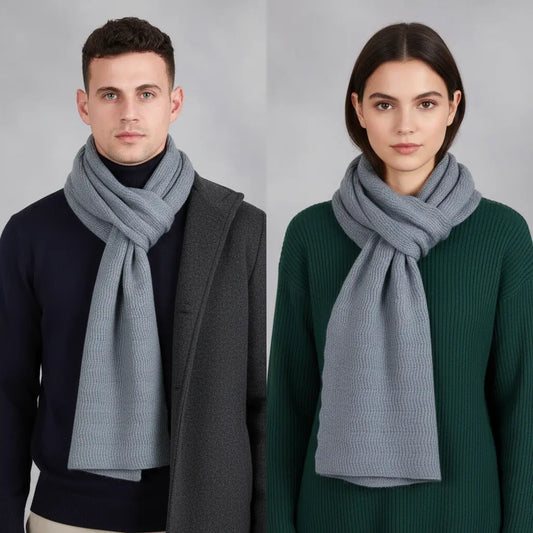Unisex Gerippter Strickschal in verschiedenen Farben – Weicher Winterschal