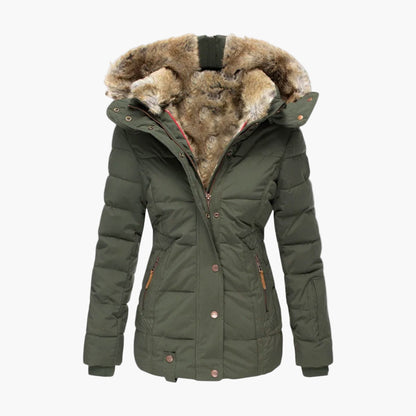 Damen Winterjacke mit Fellfutter – Elegante, warme Outdoorjacke für kalte Tage