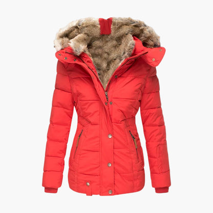 Damen Winterjacke mit Fellfutter – Elegante, warme Outdoorjacke für kalte Tage