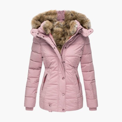Damen Winterjacke mit Fellfutter – Elegante, warme Outdoorjacke für kalte Tage