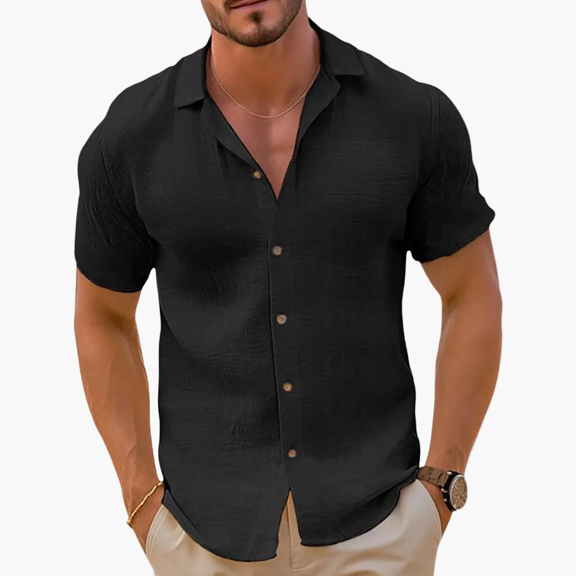 Herren Freizeit Kurzarm Hemd – Modernes Sommer Design für stilbewusste Männer