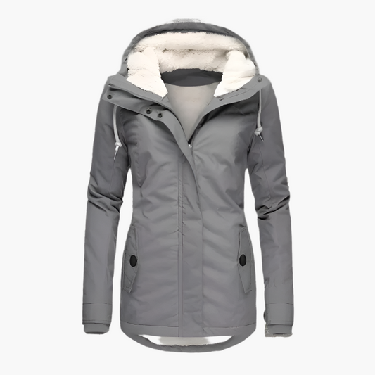 Damen Wintermantel mit Kapuze – Wasserdichte Outdoorjacke für Alltag und Freizeit