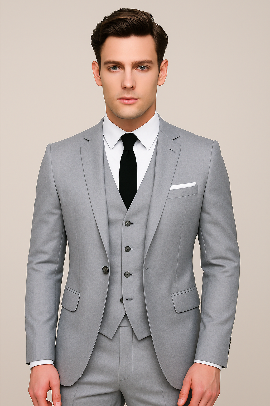 Herren Anzug Dreiteilig Slim Fit – Eleganter Business & Hochzeitsanzug