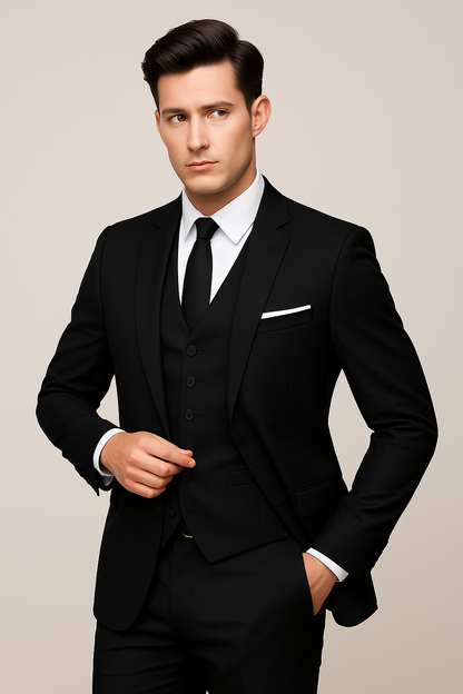 Herren Anzug Dreiteilig Slim Fit – Eleganter Business & Hochzeitsanzug