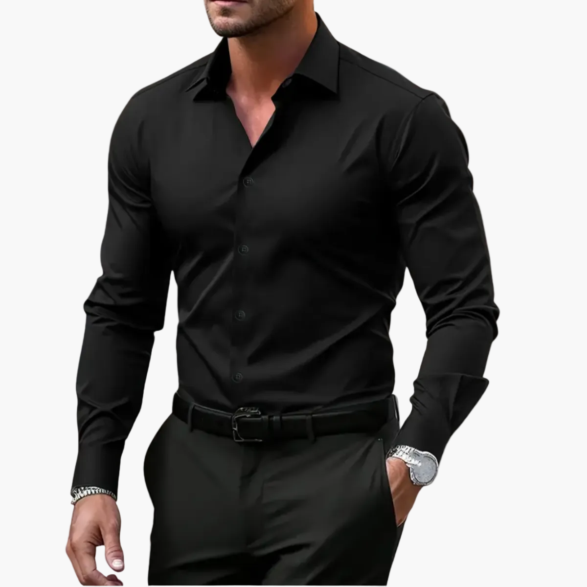 Herren Hemd im Slim-Fit Design mit klassischem Kragen