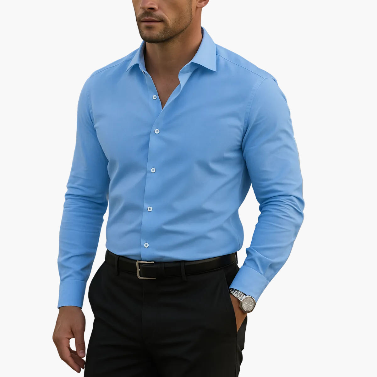 Herren Hemd im Slim-Fit Design mit klassischem Kragen