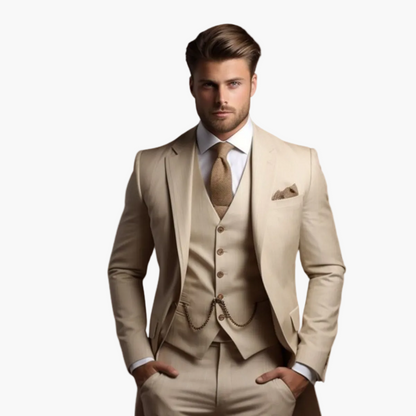 Eleganter Herren Anzug Dreiteilig – Slim Fit Business & Hochzeit Festanzug