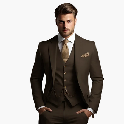 Eleganter Herren Anzug Dreiteilig – Slim Fit Business & Hochzeit Festanzug
