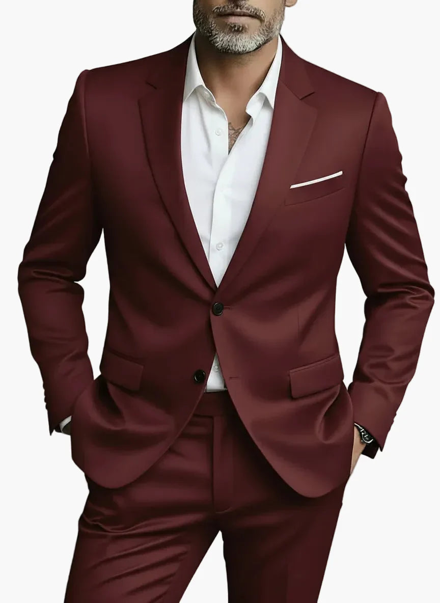 Herren Anzug Zwei-Teiler Slim Fit Modern Business & Abendmode