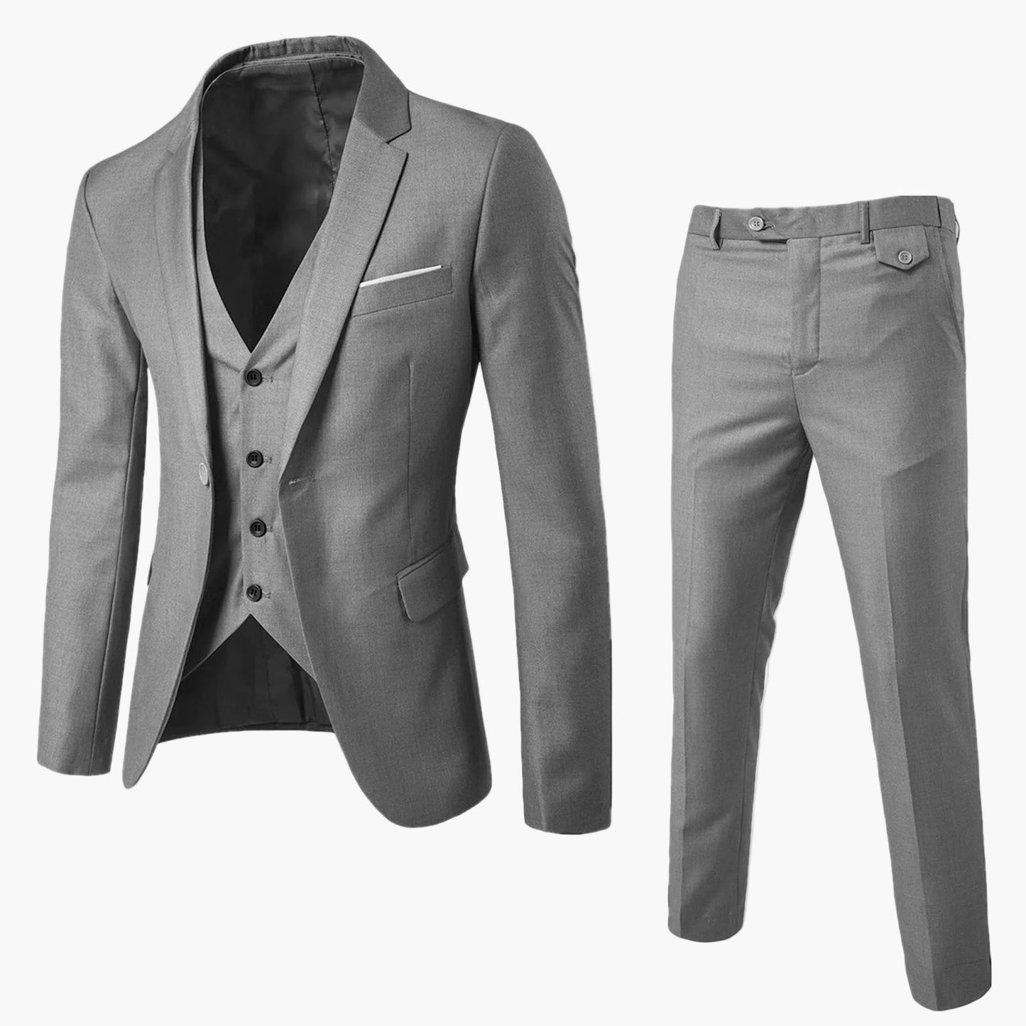 Herren Dreiteiler im Slim-Fit Design – Moderner Anzug für festliche Anlässe und Business