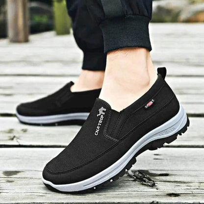 Herren Slip-On Freizeitschuhe Outdoor Komfort Mokassins für Alltag und Spaziergänge