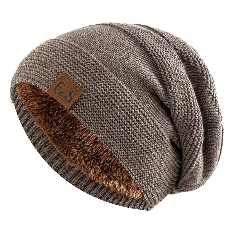 Slouch Beanie Strickmütze mit weichem Innenfutter