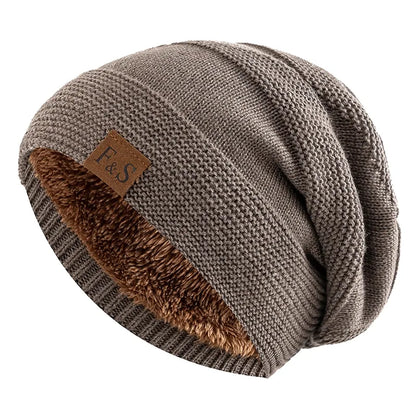 Slouch Beanie Strickmütze mit weichem Innenfutter