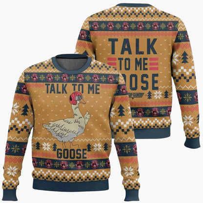 Herren Weihnachtspullover Talk to Me Goose – Lustiger Ugly Xmas Sweater für Weihnachten