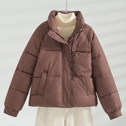 Steppjacke Damen Kurz Warm Winterjacke Stehkragen