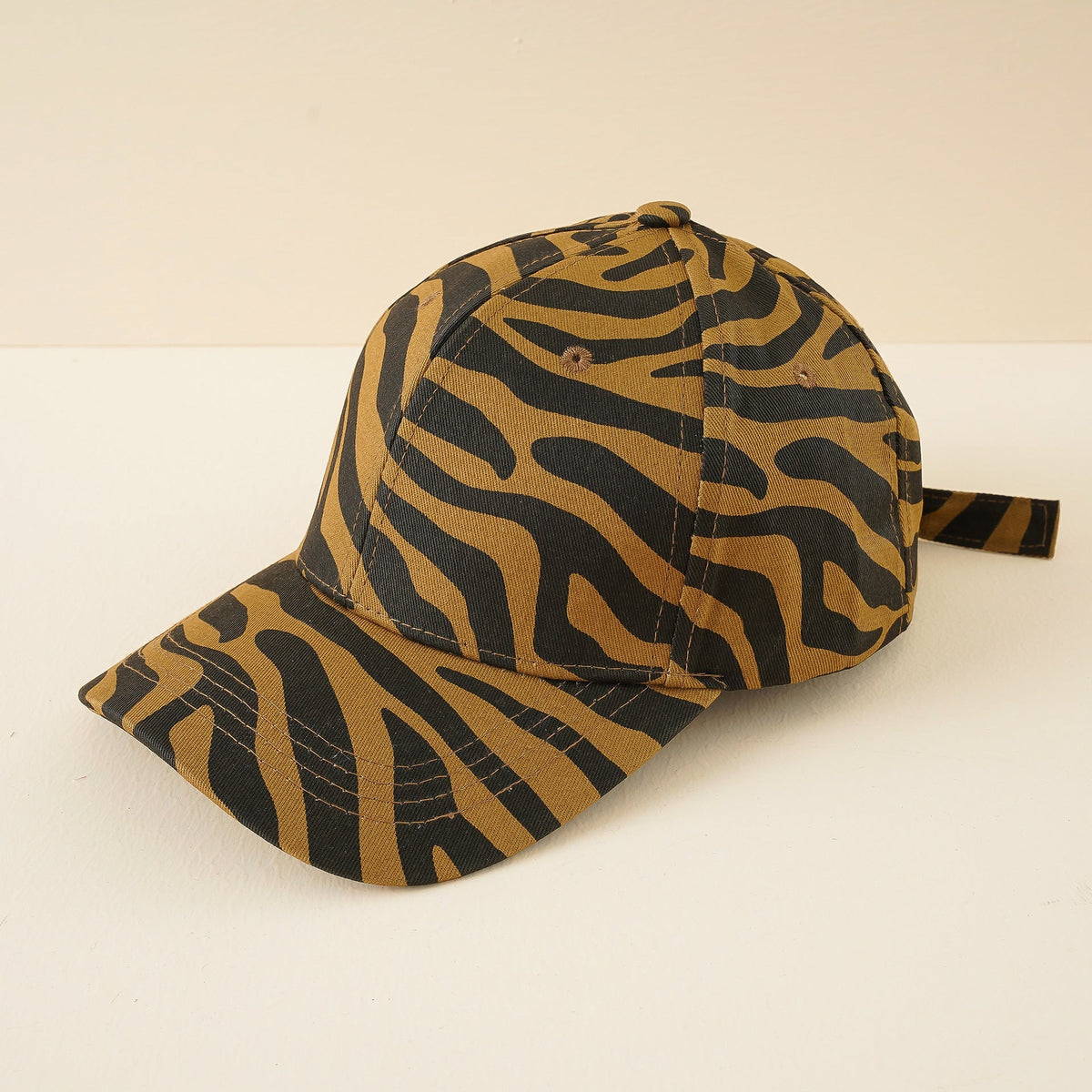 Baseball Cap mit Zebra-Muster und verstellbarem Riemen