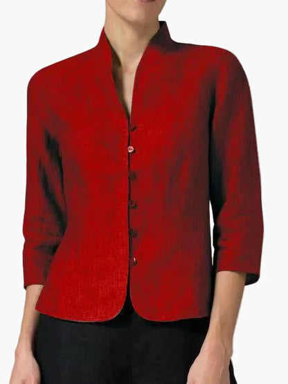 Damen Blazer mit Stehkragen – Eleganter Business- und Freizeitblazer, Modern Fit