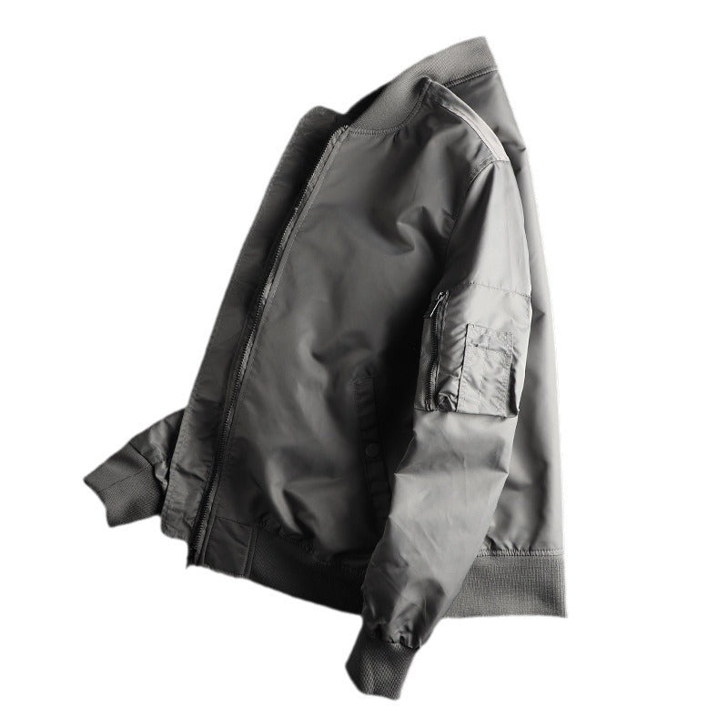 Unisex Bomberjacke mit Reißverschluss und Rippbündchen, verschiedene Farben