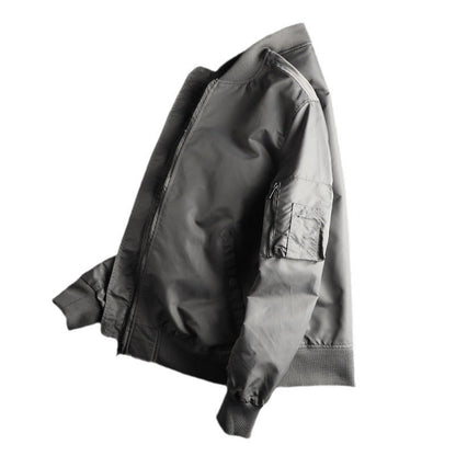 Unisex Bomberjacke mit Reißverschluss und Rippbündchen, verschiedene Farben