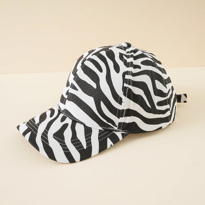 Baseball Cap mit Zebra-Muster und verstellbarem Riemen