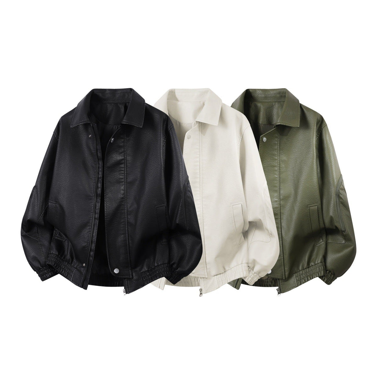 Unisex Bomberjacke mit Kragen und Reißverschluss aus weichem Material