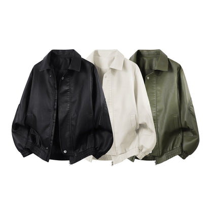 Unisex Bomberjacke mit Kragen und Reißverschluss aus weichem Material