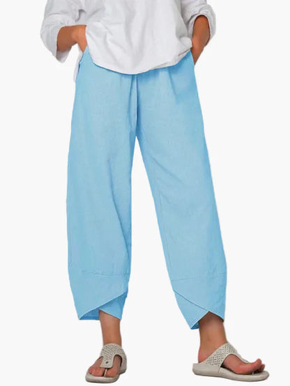 Damen Luftige Cropped-Hose – Entspannter Stil für Alltag und Freizeit