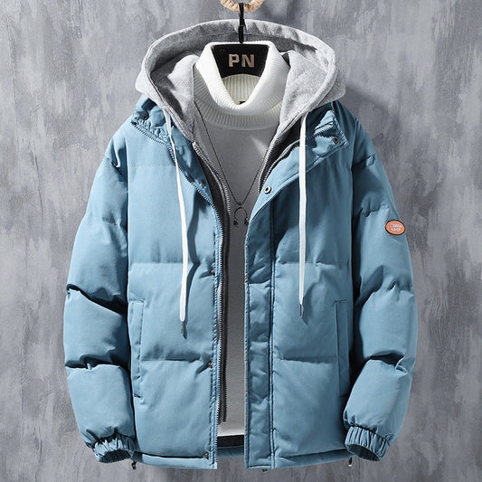 Gepolsterte Herren Winterjacke mit Kapuze Steppjacke